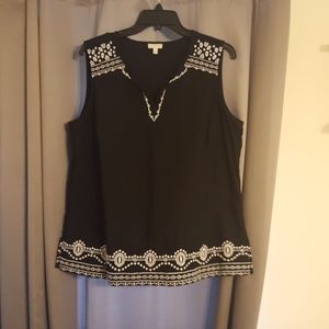 Talbots Embroidered Shell